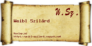 Weibl Szilárd névjegykártya