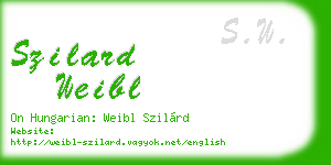 szilard weibl business card