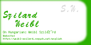szilard weibl business card
